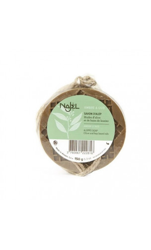 Jabón de Alepo natural - Ámbar & Oud - Najel - 150 g.