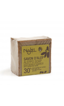Savon d'Alep naturel 30 - Najel - 185 g.