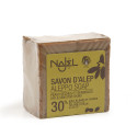 Jabón de Alepo natural Laurel al 30 - Najel - 185 g.