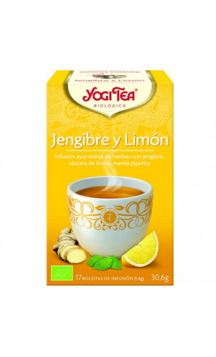 Infusion bio Yogi Tea Gingembre & Citron - YOGI TEA - 12 sachets x 1,8 g.
