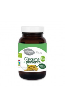 Curcuma et poivre bio - Complément alimentaire BIO Anti-inflammatoire - Verre ambre - El granero integral - 120 cap - 440 mg