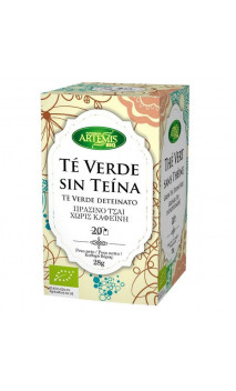 Té verde ecológico sin teína - Artemis bio - 20 bolsitas