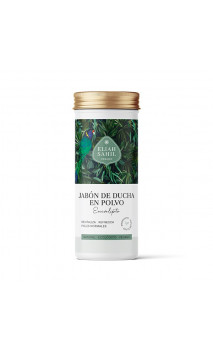 Savon douche en poudre bio Eucalyptus - Rafraîchissant - Peau normale - Rechargeable - Eliah Sahil - 90 g.