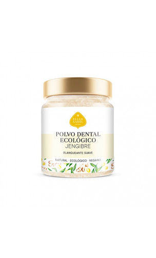 Dentifrice blanchissant en poudre bio - Gingembre - Rechargeable - Eliah Sahil - 45 g.