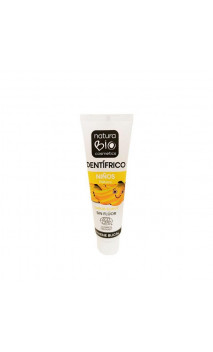 Dentifrice bio pour enfants Sans fluor - Premières dents - Banane - NaturaBIO Cosmetics - 50 ml.