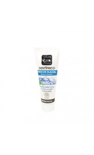 Dentifrice bio Fraîcheur Glaciale - Menthe & Aloe bio - NaturaBIO Cosmetics - 75 ml.