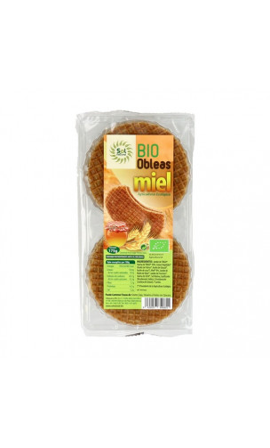 Obleas con miel BIO Wafels - Sol natural - 175g