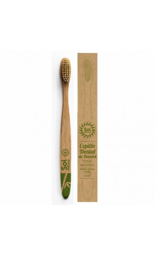 Cepillo de dientes bambú adulto - Sol natural - 1 unidad