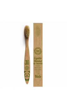 Cepillo de dientes bambú infantil - Sol natural - 1 unidad