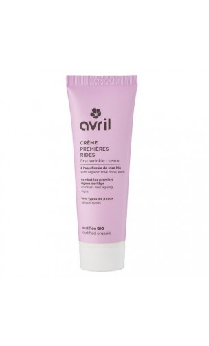 Crema facial ecológica Primeras arrugas - Agua floral rosa - Avril - 50 ml.