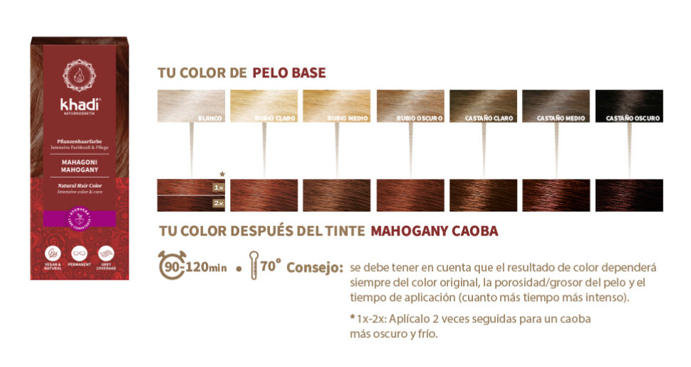 teinte végétale acajou